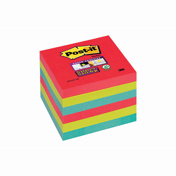 Blocco foglietti Post it® Super Sticky - colore Bora Bora - 76 x 76 mm - 90 fogli - Post it®