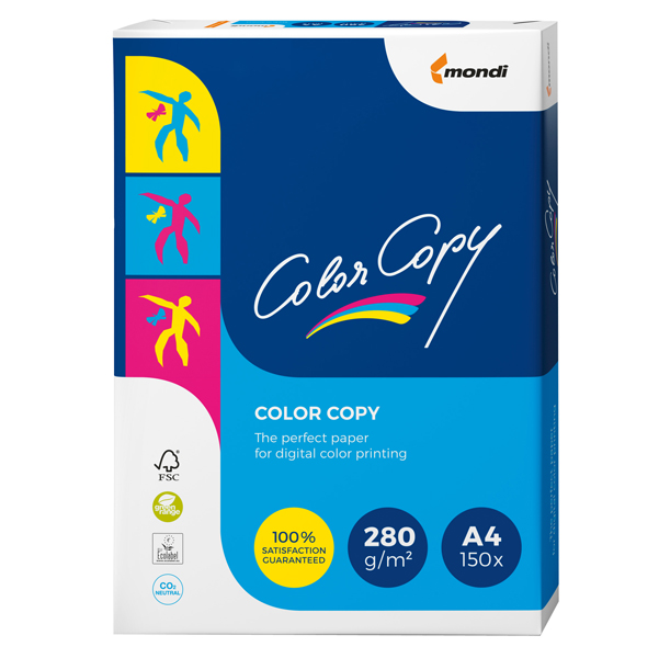 Carta Color Copy - A4 - 280 gr - bianco - Mondi - conf. 150 fogli
