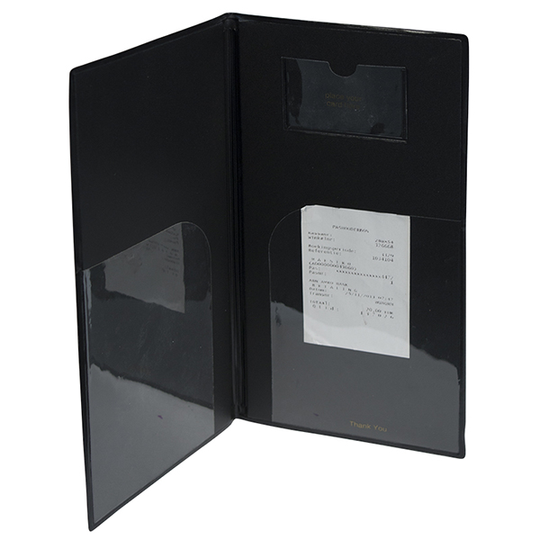 Portaconto Basic - 13x23 cm - PVC - nero - 4+2 buste fisse incluse - Securit