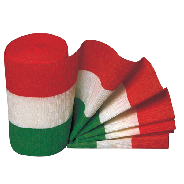 Carta crespa Tricolore - 10cm - 10mt - Sadoch - Conf.3 rotoli