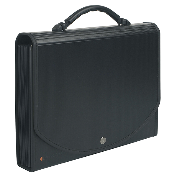 Classificatore a 13 tasche 33x26cm in ppl nero exacase