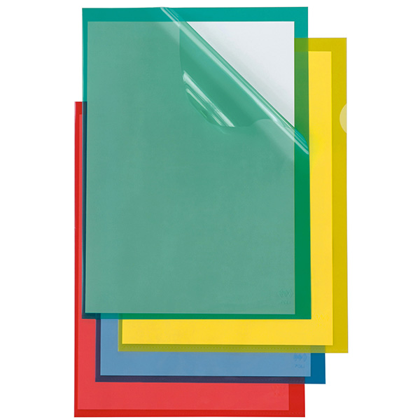 Cartelline a L Poli 150 Color - PPL - buccia - 21x29,7 cm - giallo - Sei Rota - conf. 25 pezzi