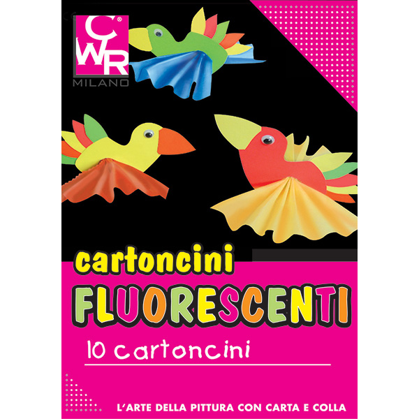 Cartelli fluo - senza scritte - 35x50 cm - 260 gr - colori assortiti - CWR - conf. 10 pezzi