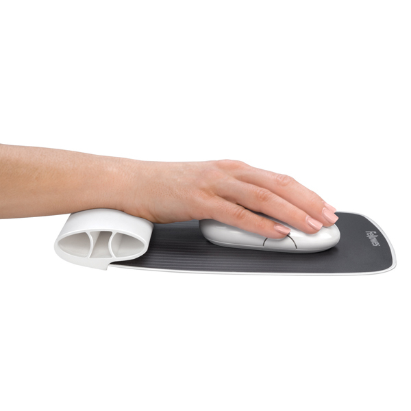 Mousepad con poggiapolsi I-Spire - bianco - Fellowes