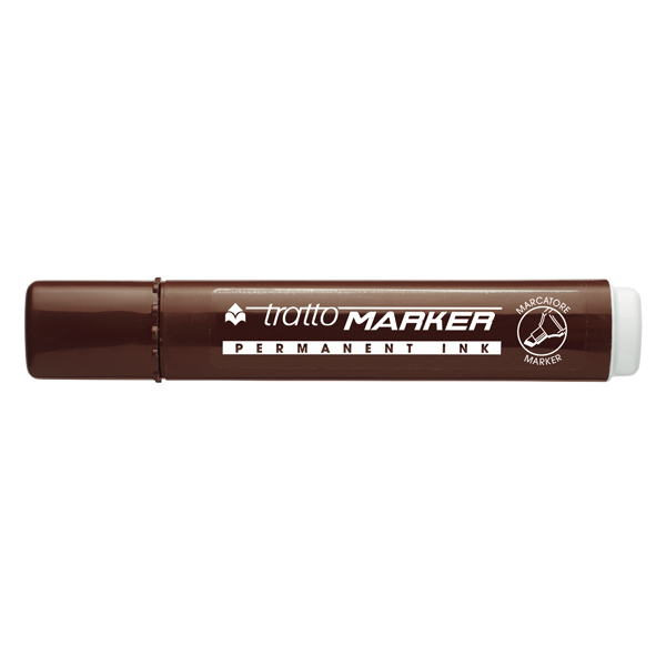 Marcatore permanente Marker - punta a scalpello - tratto 6,50mm - marrone - Tratto
