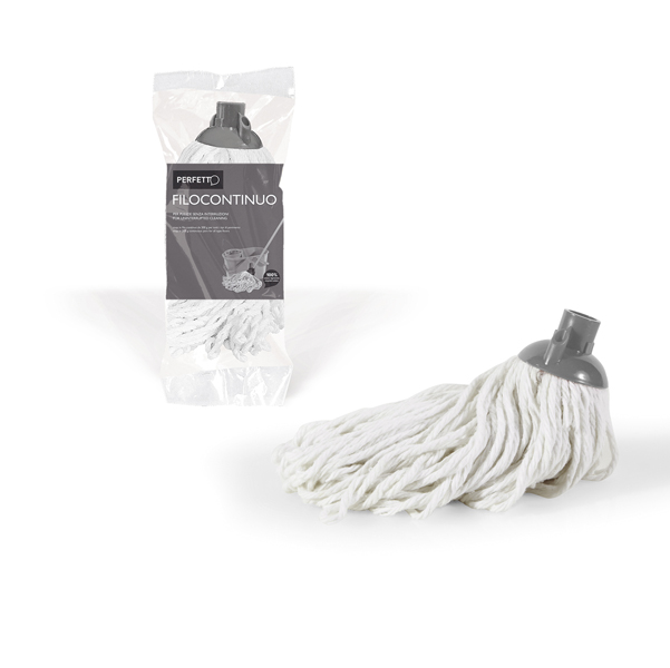 Mop Filocontinuo - cotone - 200 gr - bianco - Perfetto