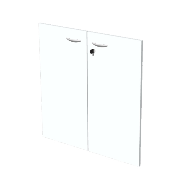 Coppia ante Easy - in melaminico - per mobile basso - 80x67 cm - spessore 18 mm - bianco - Artexport