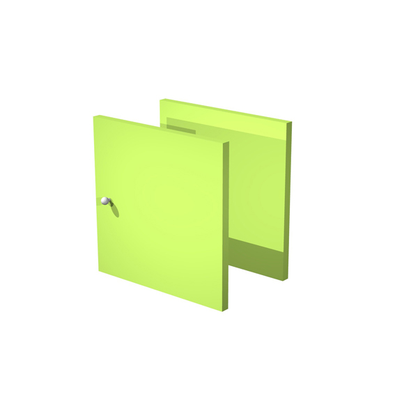 Coppia ante Rainbow - 32,2x32,1 cm - per libreria - verde neon - Artexport