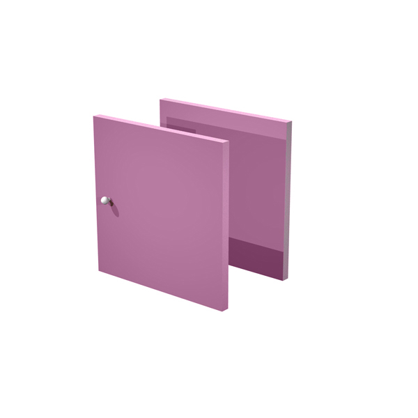 Coppia ante Rainbow - 32,2x32,1 cm - per libreria - viola - Artexport