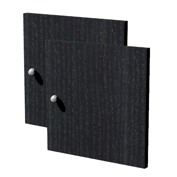 Coppia ante Rainbow - 32,2x32,1 cm - per libreria - nero venato - Artexport