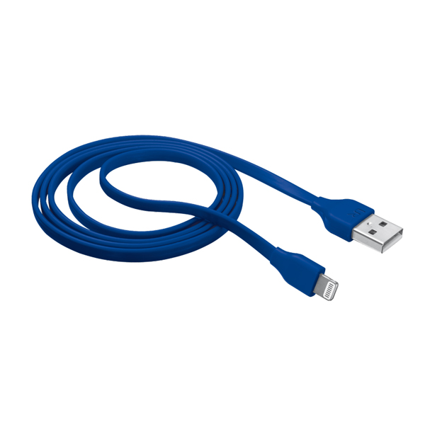 Cavo Lightning piatto per attacco USB - 1 mt - blu - Trust