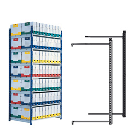 Scaffale RANG\ECO - modulo aggiunta - 5 ripiani - 100x70x200 cm - grigio - Paperflow