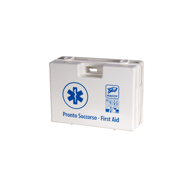 Valigetta di pronto soccorso Multisan - 44,3x33,8x14,7 cm - HACCP - oltre 3 persone - bianco - PVS