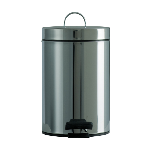 Pattumiera a pedale - diametro 16,8 cm - altezza 26 cm - 3 L - inox - Medial International