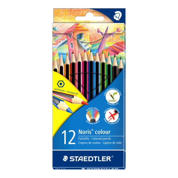 Pastelli colorati Noris Colour - Staedtler - Astuccio 12 pastelli colorati