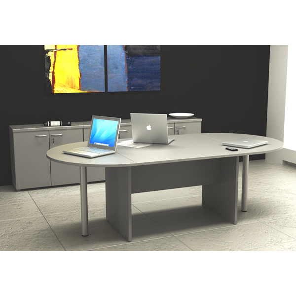 Tavolo riunione Easy - 6 posti - 220x110cm - H72cm - grigio - Artexport