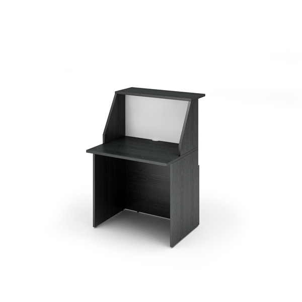 Modulo Prestige reception sopralzo/desktop - 80x76,1x117 cm - nero venato/bianco - Artexport