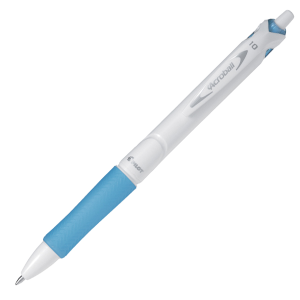 Penna a sfera a scatto Acroball Pure White Begreen  - punta 1,0mm - azzurro - Pilot