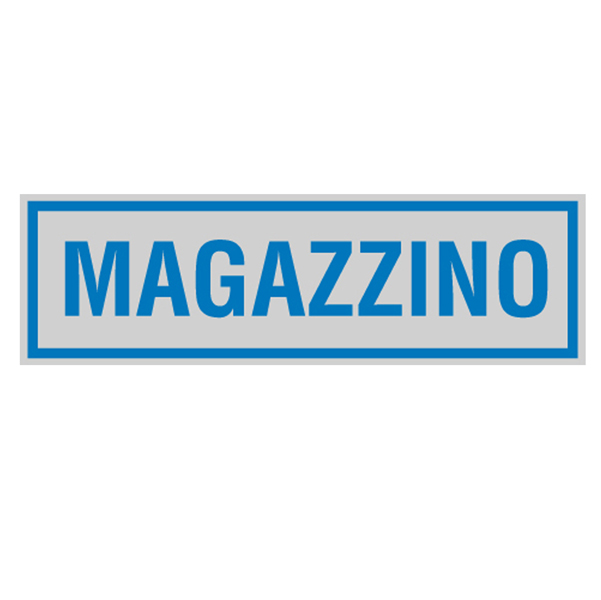 Targhetta adesiva - MAGAZZINO - 165x50 mm - Cartelli Segnalatori