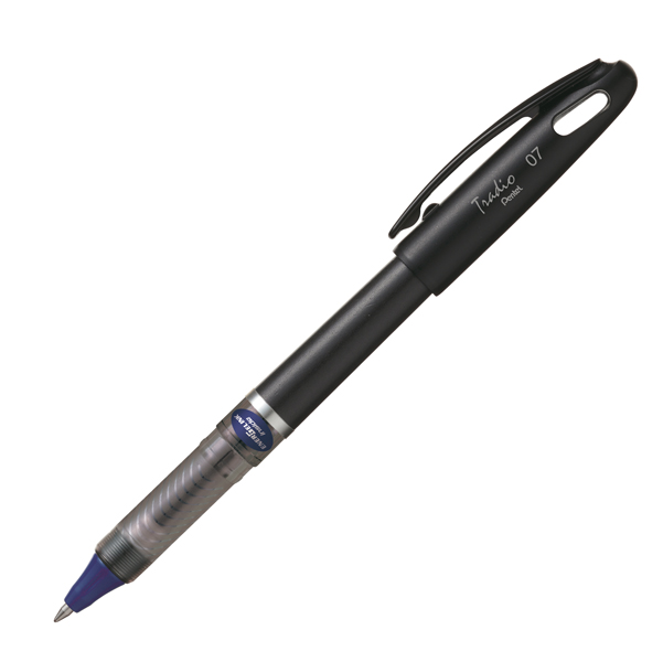 Roller con cappuccio energel tradio blu 0.7mm fusto nero pentel