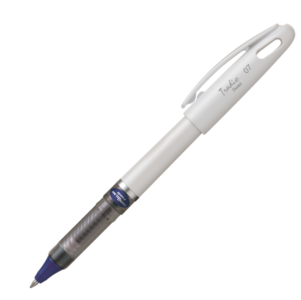 Roller con cappuccio energel tradio blu 0.7mm fusto bianco pentel