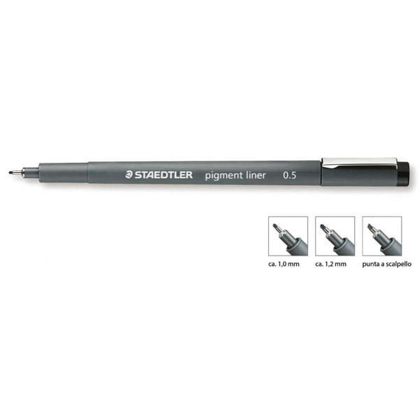 Pennarello Pigment Liner 308 - 1,2mm - nero - Staedtler