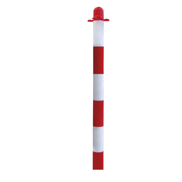 Paletto per colonnina di sicurezza - bianco/rosso - altezza 90 cm