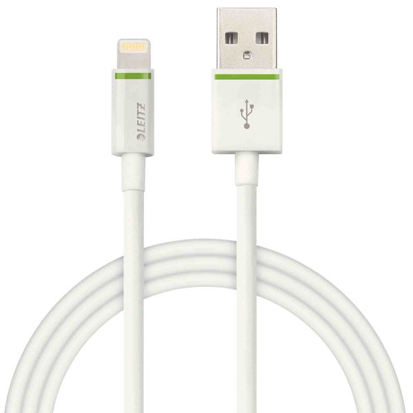 Cavo XL da Lightning a USB - 2 mt - bianco - Leitz Complete