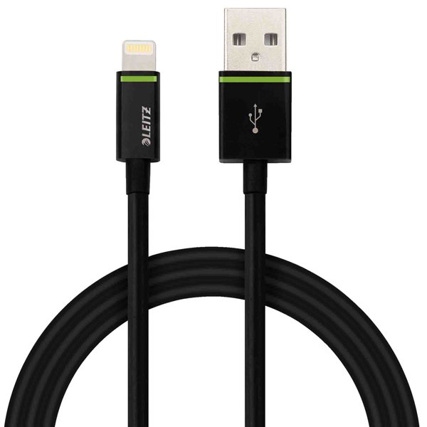 Cavo XL da Lightning a USB - 2 m - nero - Leitz Complete