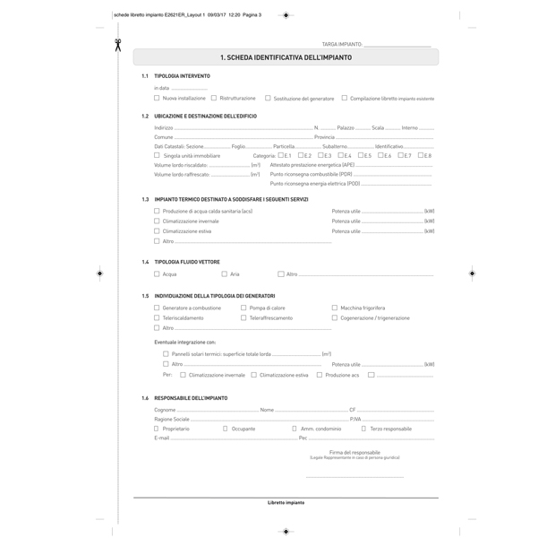 Libretto impianto climatizzazione Emilia Romagna - 297 x 210mm - 48 fogli - Edipro