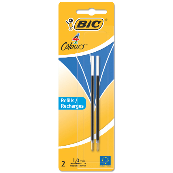 Refill roller  - punta 1,00mm - blu - Bic - conf. 2 pezzi