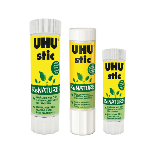 Colla UHU® Stic ReNATURE - 8,2 gr - bianco - UHU®