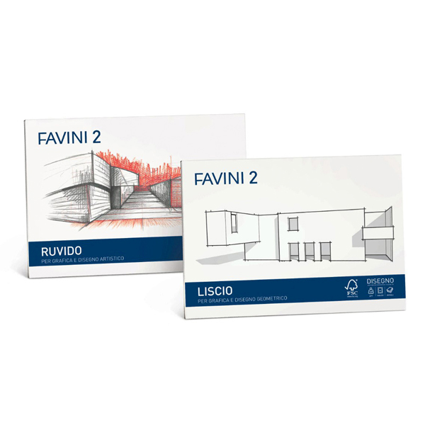 Album Favini 2 - 24x33cm - 110gr - 20 fogli - ruvido - Favini