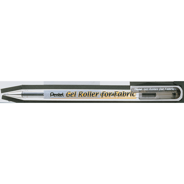 Gel Roller per tessuto - punta 1,00mm - nero - inchiostro permanente  - Pentel