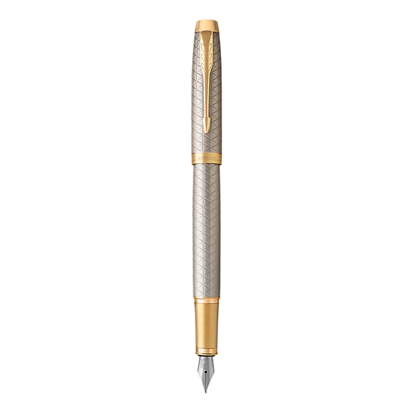 Penna stilografica IM Premium - Metal Chiselled - stilo M - grey - Parker