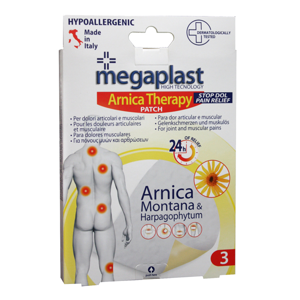 Cerotti Megaplast - arnica montana - 9x14 cm - PVS - scatola da 3 pezzi