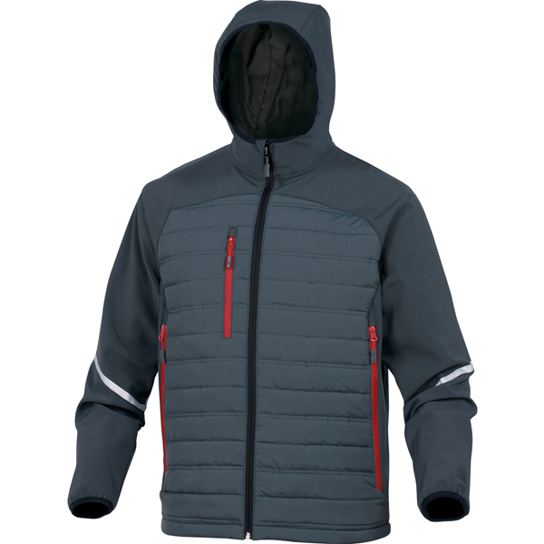 Giacca imbottita Motion - tessuto Softshell/poliestere/elastan - taglia XL - grigio - Deltaplus