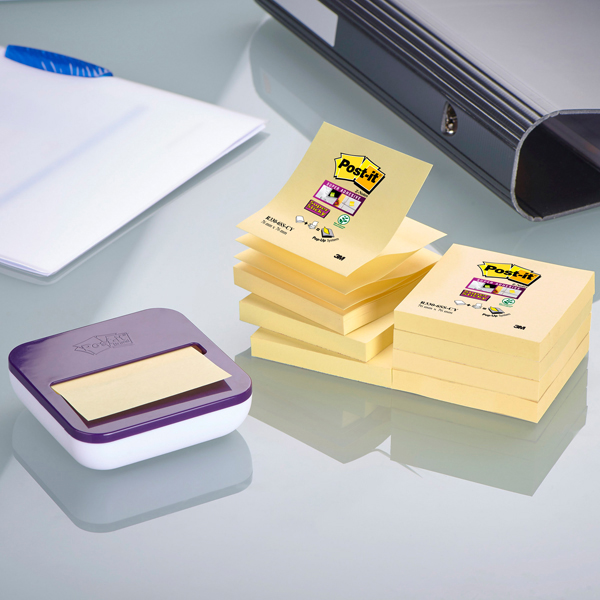 Dispenser + 8 ricarche Post it® Super Sticky Z Notes giallo Canary