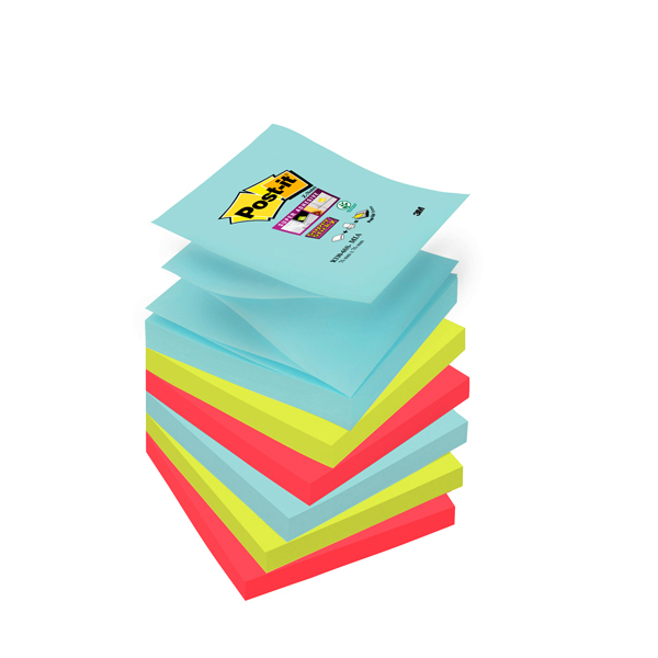 Blocco Post it® Super Sticky Z Notes - Miami - 76 x 76mm - 90 fogli - Post it®