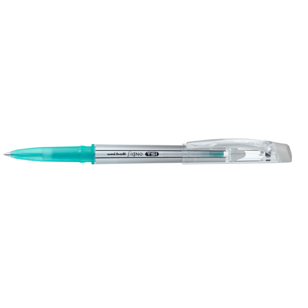 Penna a sfera cancellabile Uniball Signo TSI - punta 0,7mm - verde - Uni Mitsubishi