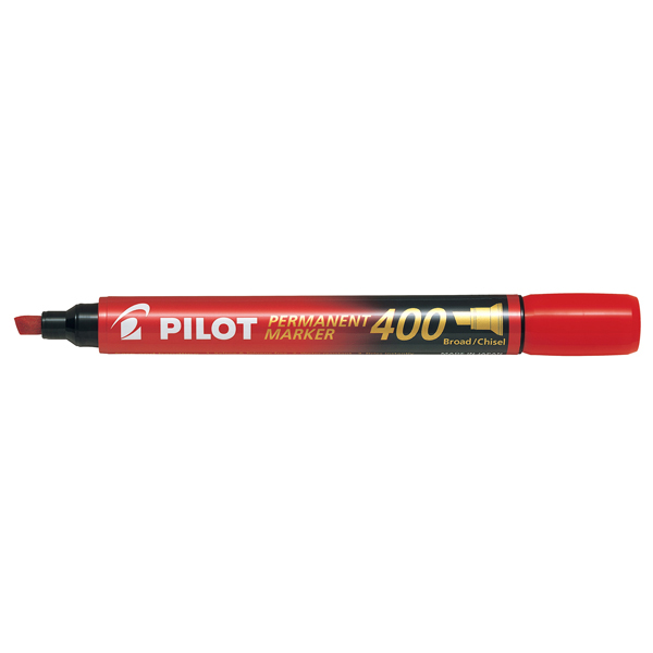 Marcatore Permanente Markers 400 - punta a scalpello 4,50mm - rosso - Pilot