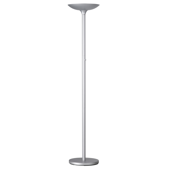 Lampada da terra Varialux - base diametro 30 cm - altezza 175/186 cm - a led - 22W - grigio metal - Unilux