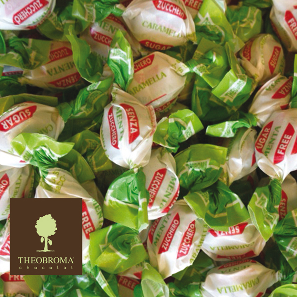 Caramelle Mini - gusto menta - Theobroma - busta da 500 gr