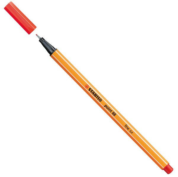 Fineliner Point 88 - tratto 0,4mm  - rosso chiaro - Stabilo