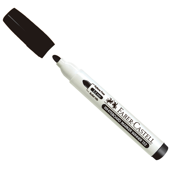 Marcatore Whiteboard Marker Winner 152 - punta 2,2mm - nero - Faber Castell