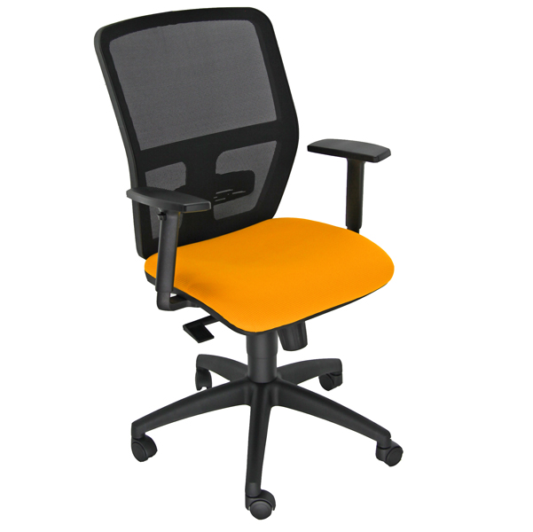 Seduta operativa ergonomica Kemper A - braccioli regolabili - arancio - Unsit