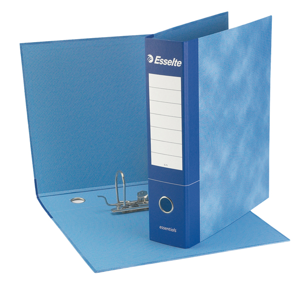 Registratore Essentials G74 - dorso 5 cm - protocollo 23x33 cm - blu - Esselte