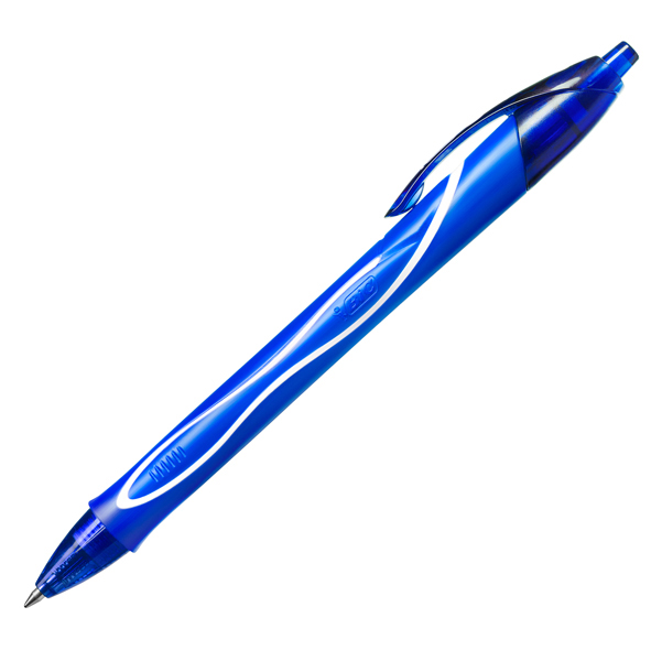 Penna a sfera a scatto Gelocity Quick Dry - punta 0,7mm - blu  - Bic - conf. 12 pezzi