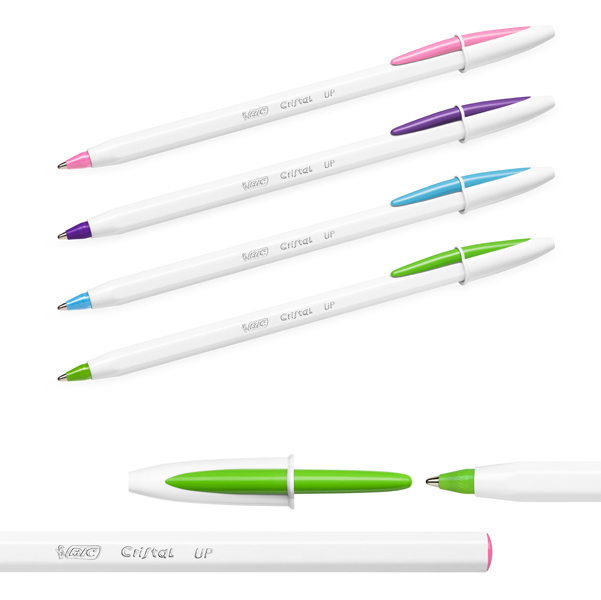 Penna a sfera Cristal Up con cappuccio - punta media 1,2mm - fun  - Bic - conf. 20 pezzi