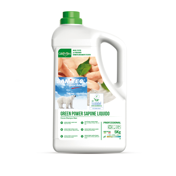 Sapone liquido Green Power - floreale - Sanitec - tanica da 5 L